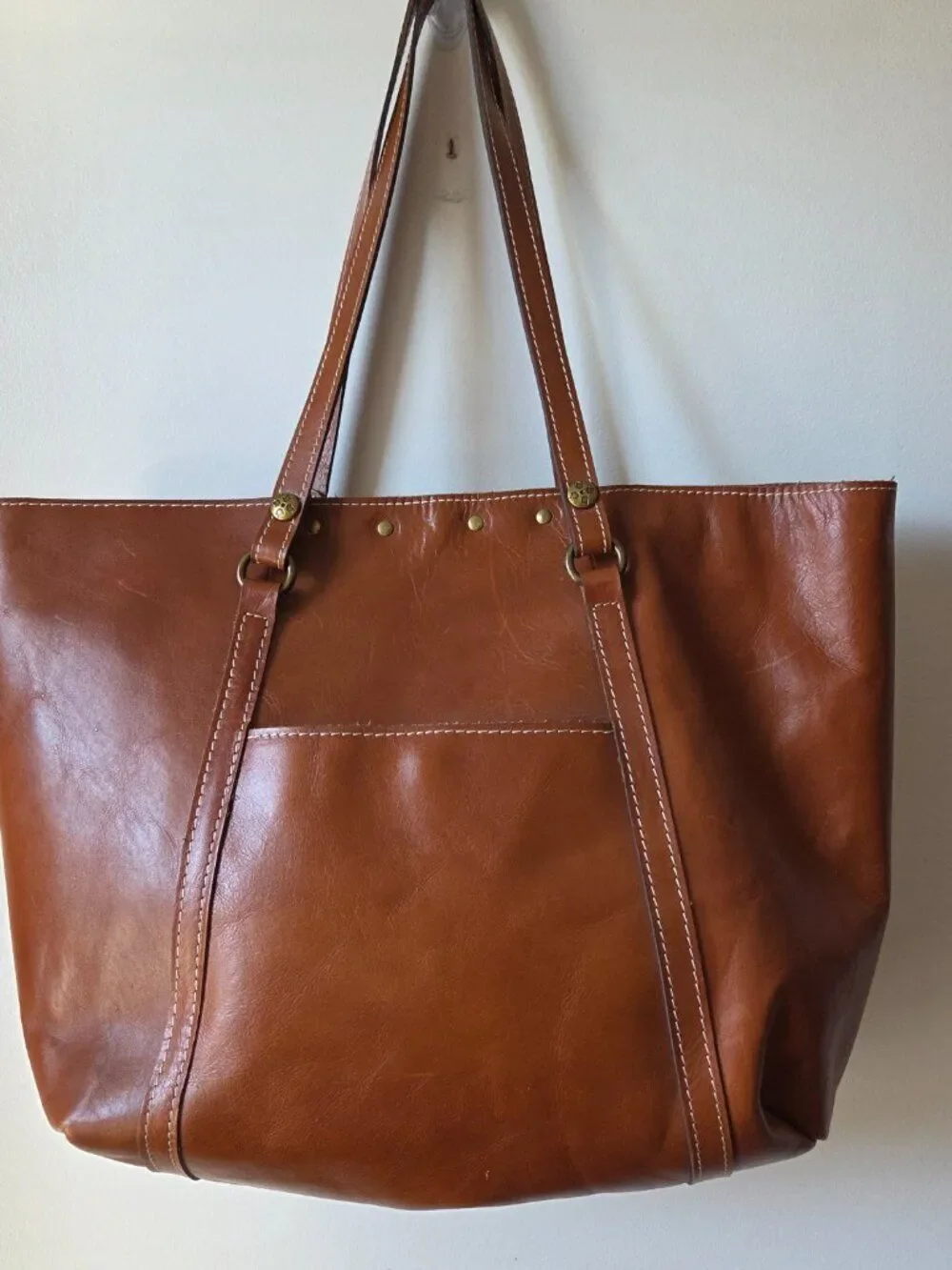 LIKE NEW PATRICIA NASH GENUINE LEATHER TOTE LARGE